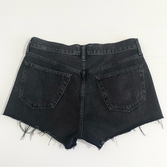 Agolde Parker Shorts Vintage Black Crash Jean Denim - Picture 9 of 16
